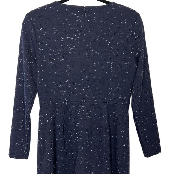 Madewell Gia Marled long sleeves Concept Dress in Navy Blue Size 6 - Picture 9 of 13